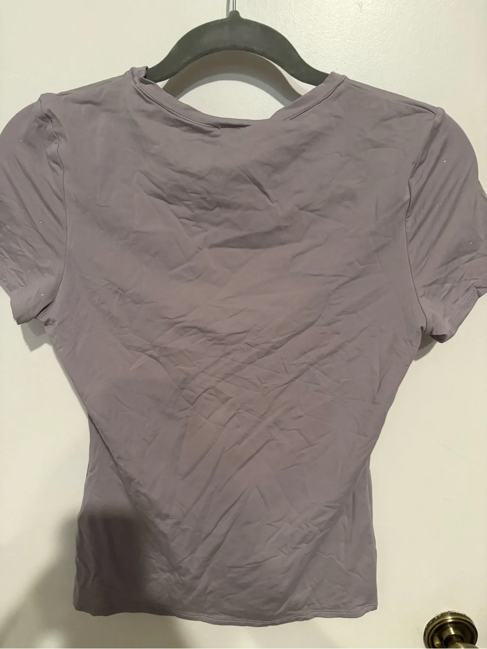 PINK Victoria's Secret Short Sleeve Sprinkly Crewneck Tee in Lavender Gray
